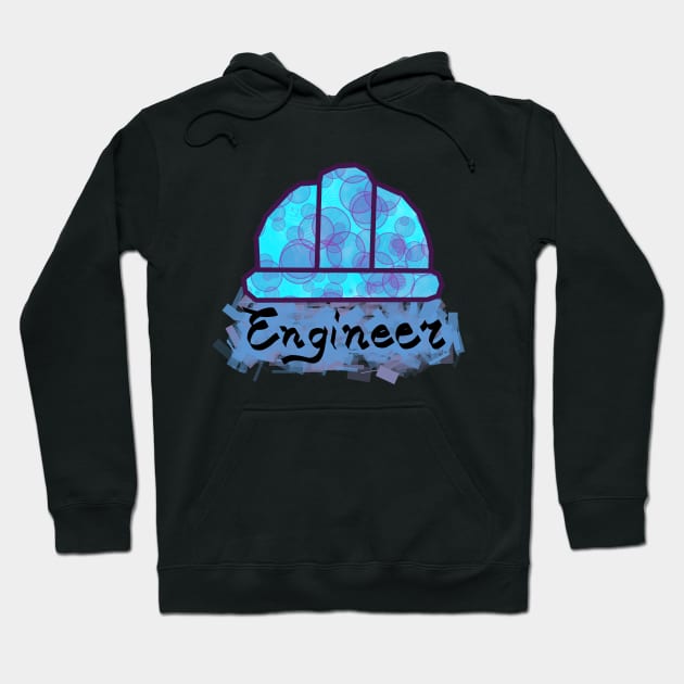 Engineer Colorful Hard Hat Hoodie by Josh Diaz Villegas